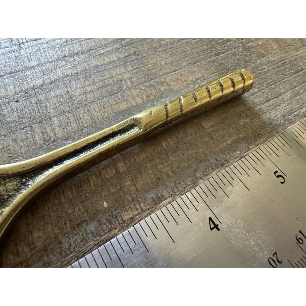 Vintage ~ Brass Tennis Racket Bottle Opener ~ 5-1/2